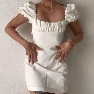 NWT Zara White Poplin Mini Dress